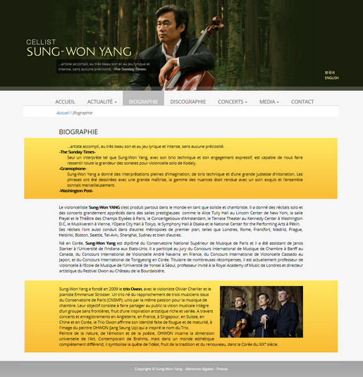 site web Sung-Won Yang